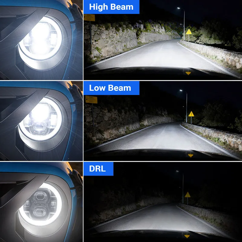 "9"" Jeep JL JT LED Halo Headlights with Turn Signals for 2018-2026 Wrangler & Gladiator" product image