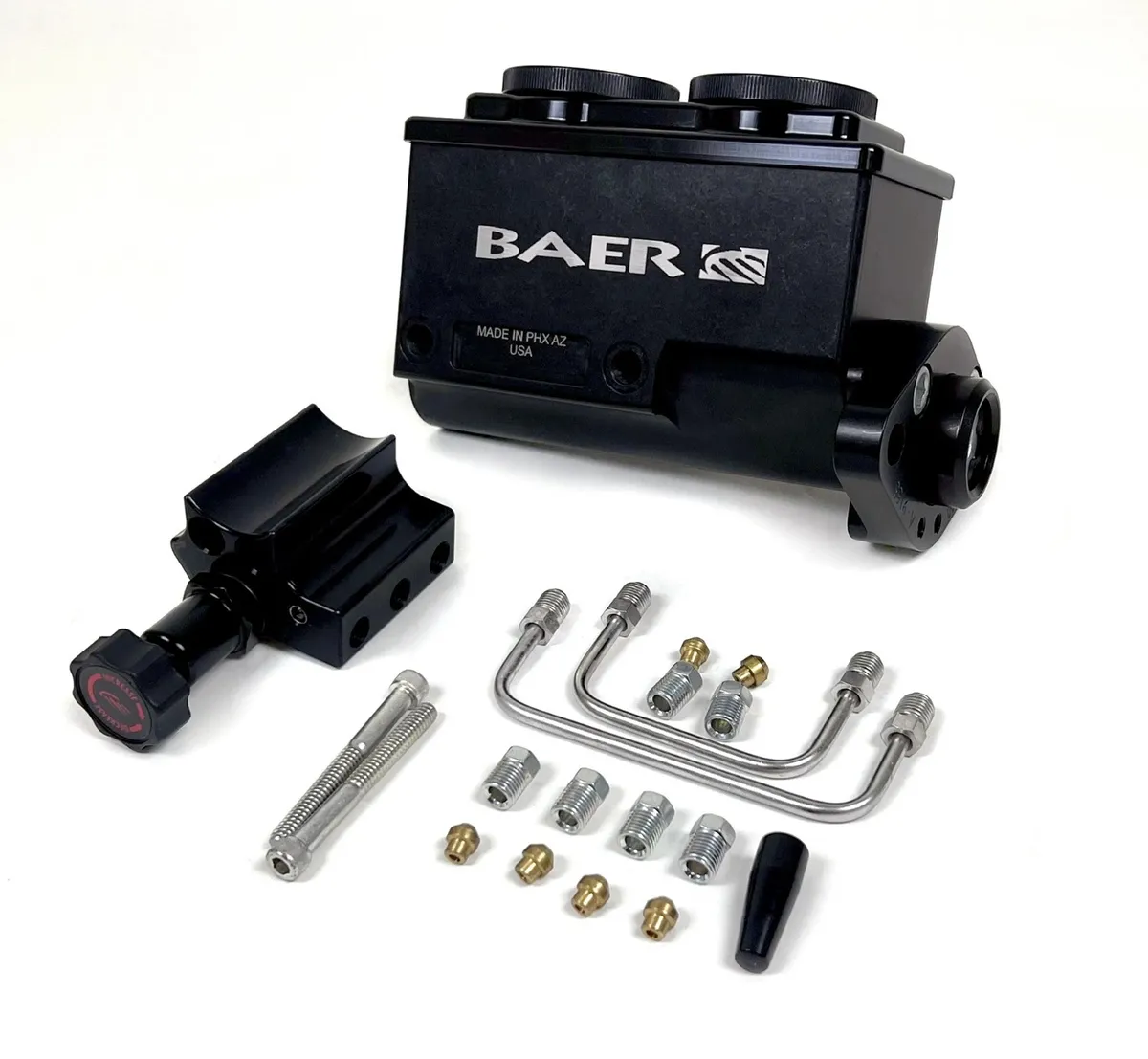 Baer Brake Systems Bear Brakes Remaster Master Cylinder Assembly & Proportioning Valve, Kit, Black, 7/8" bore