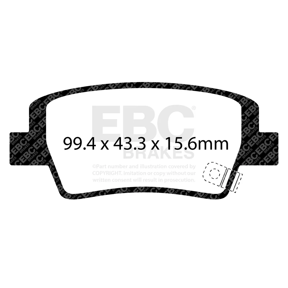 Greenstuff 2000 Series Sport Brake Pads; FMSI Pad No. D2395; product image