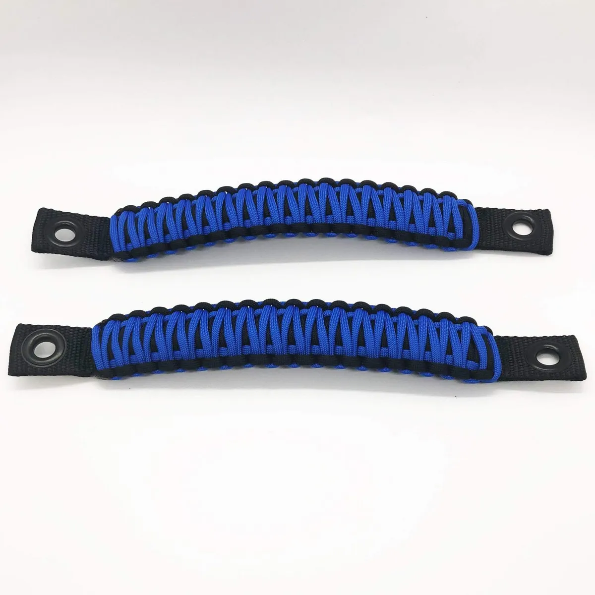 Paracord Grab Handles Front Pair Bolt-On For Jeep Wrangler Jl, Jlu & Gladiator 2018-2025 - 550 Paracord | Bartact | Black / Royal Blue product image