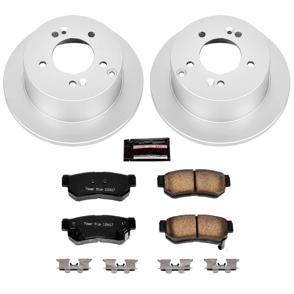 Z17 Geomet Coated Rotor Kit: Genuine Geomet Fully Coated Rotors; Ceramic Pads W/Hardware product image