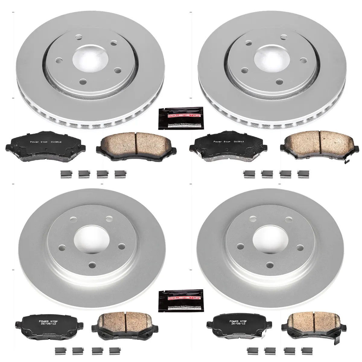 Z17 Geomet Coated Rotor Kit: Genuine Geomet Fully Coated Rotors; Ceramic Pads W/Hardware product image