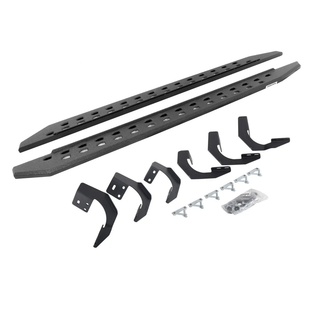 Go Rhino Go Rhino 69420687ST - RB10 Slim Line Running Boards With Mounting Brackets - Protective Bedliner Coating