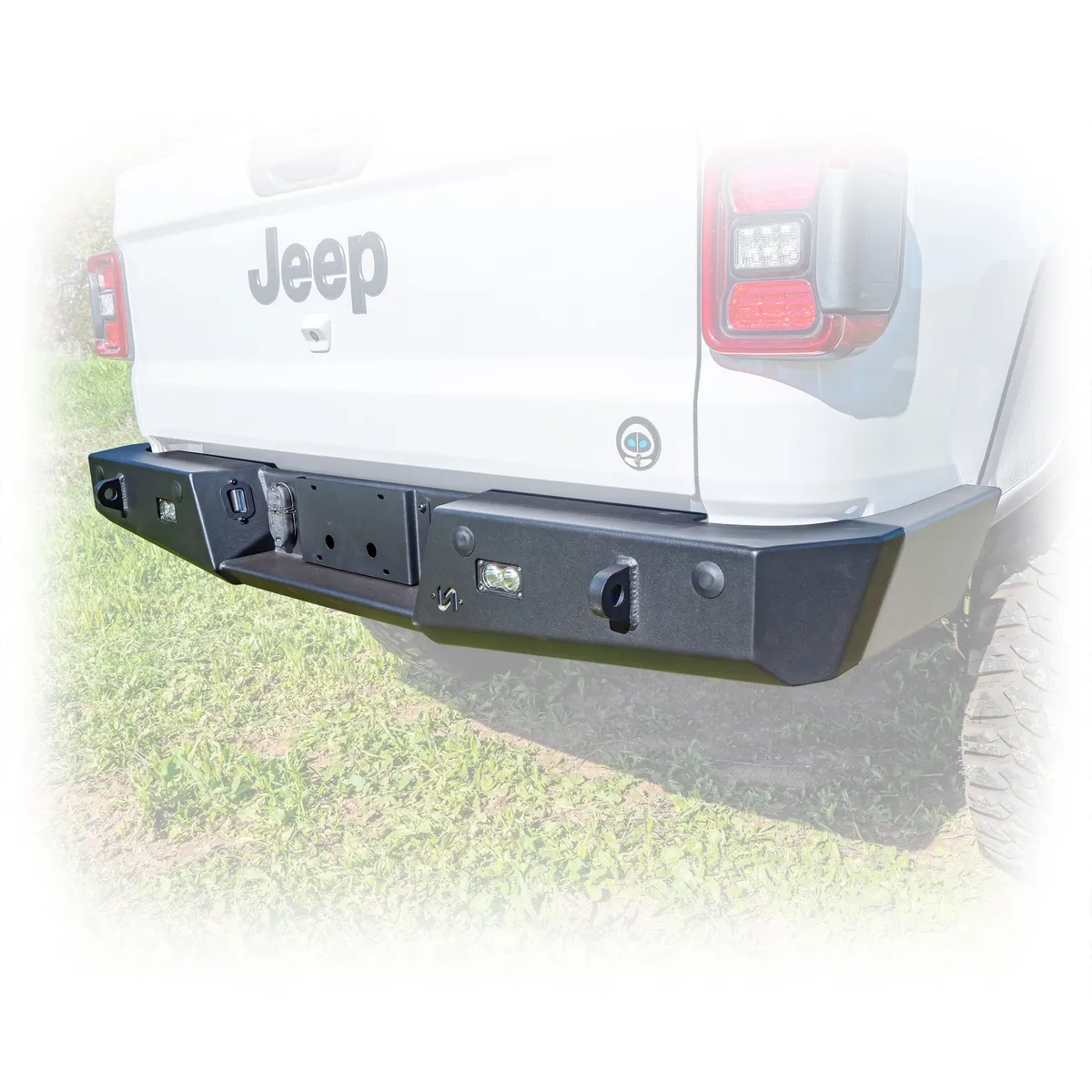 Turn Offroad Rear Bumper w/ Frame Mounted Rock Slider Wings - JT product image