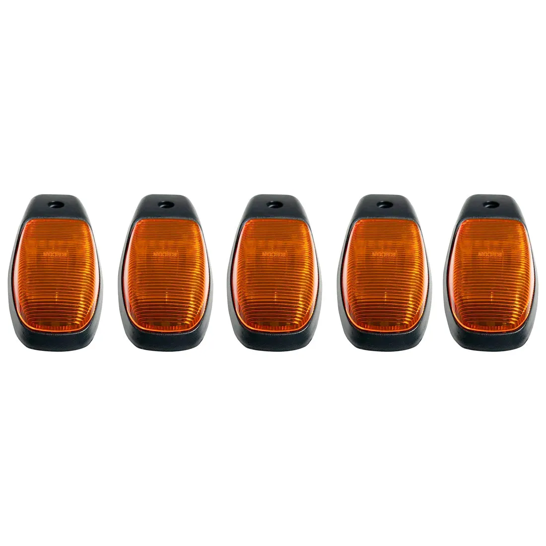 Dodge 19-23 RAM Heavy-Duty 2500 3500 5-Piece Set Smoked Cab Roof Light Lens With 2-Way Forward Rear Facing Amber Ultra High-Power Leds - Attn Plug-N-Play Replacement For OEM Factory Installed Cab Roof Lights product image