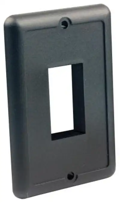 JR Products Ip66 Single Switch Plate Black