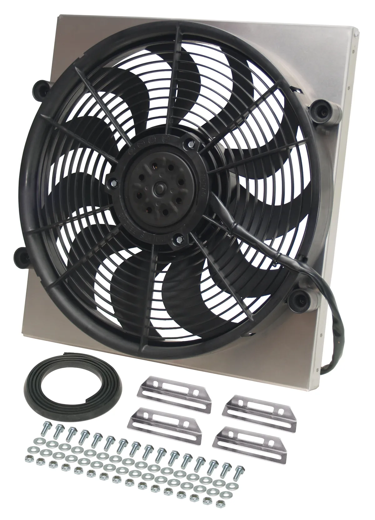 Derale 16816 Powerpack - High Output Single 17 Electric RAD Fan/Aluminum Shroud Kit product image
