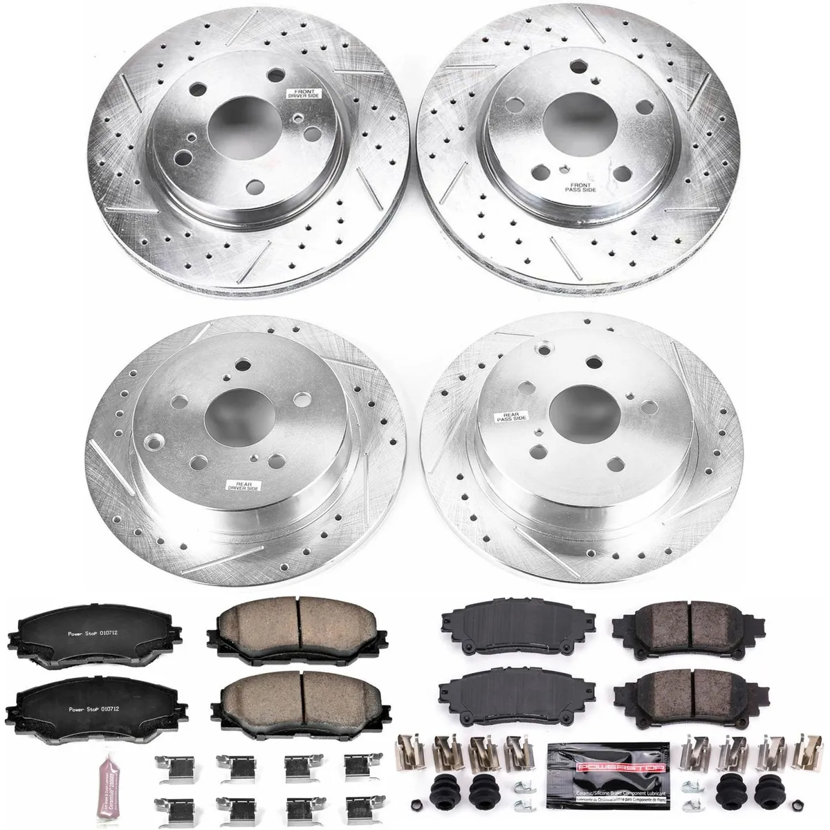 Z23 Evolution Sport Upgrade Kit: Drilled/Slotted Rotors; Carbon-Fiber Ceramic Pads W/Hardware product image