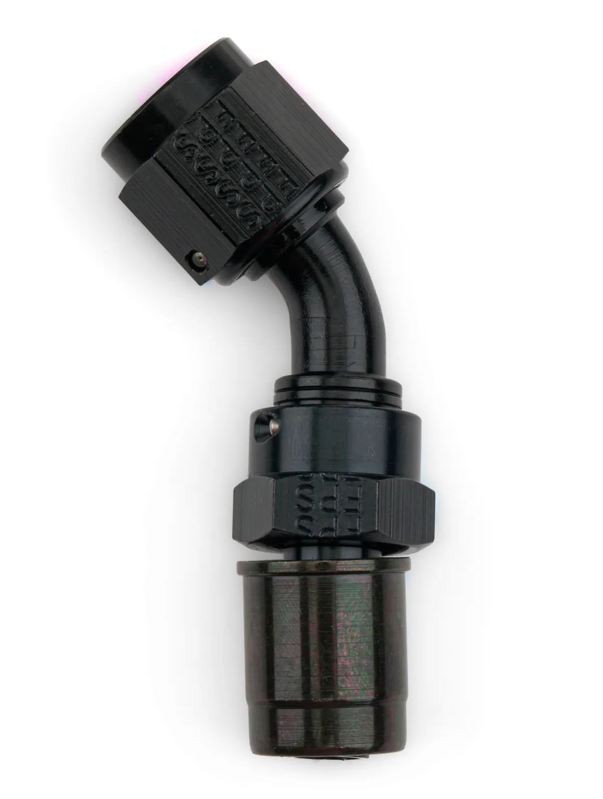 Fragola Performance Systems #6 Real Street Crimpon 45 Deg. Hose End Black For 6000 Hose