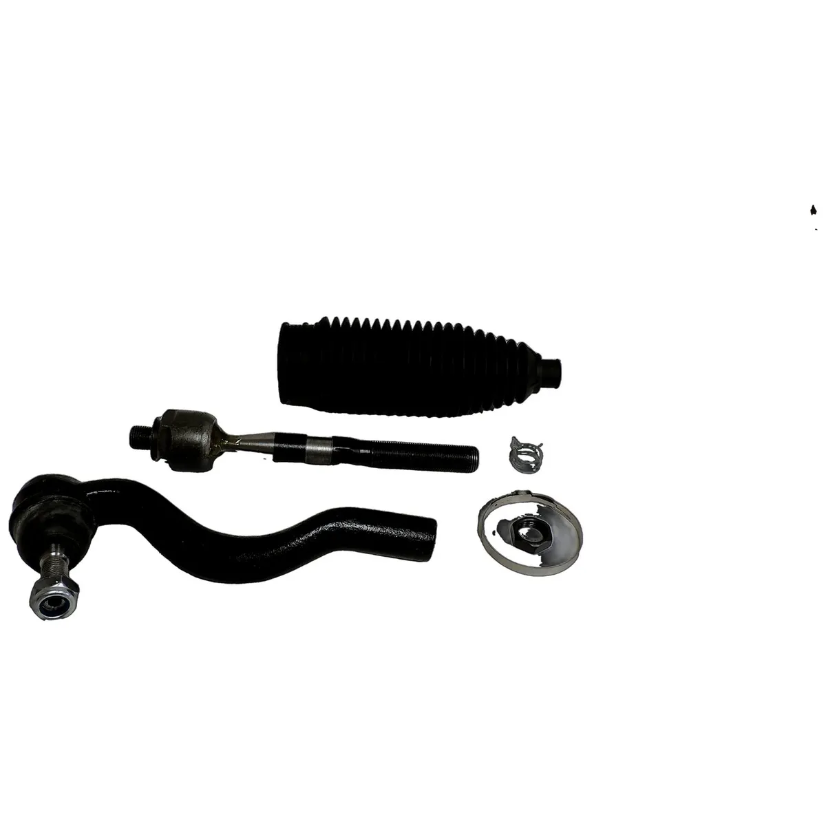 Black Tie Rod End Kit Right Tie Rod End Kit;includes 1 Inner And 1 Outer Tie Rod End, Jam Nut, Bellows Boot, Clamps, And Tie Rod End Nut product image