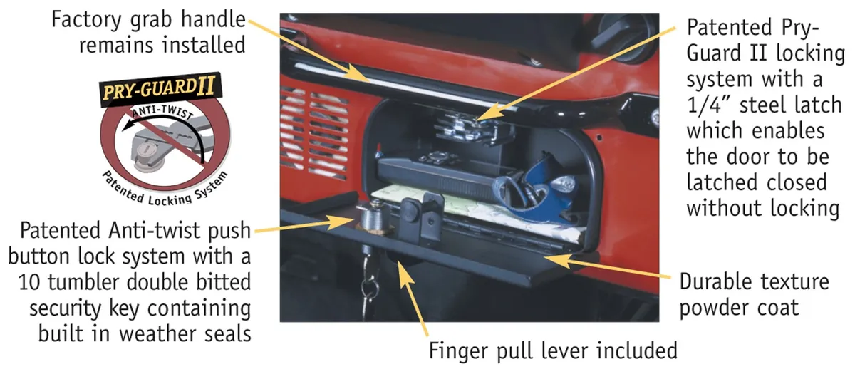 Glove Box - '55-86 CJ / '81-85 Scrambler CJ8 (Black) product image