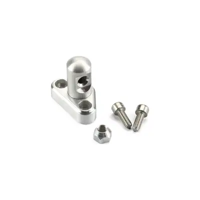 Lokar Throttle Cable Bracket; Single Stud; 3 in. Linkage Cam; Brushed Finish;