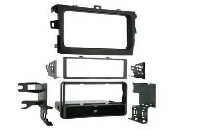 Metra Electronics TURBOKits; Radio Installation Kit; Incl. Instructions/Hardware/Storage Pocket/ISO Mount System w/Custom Trim Ring; Recessed DIN Opening; Matte Black;