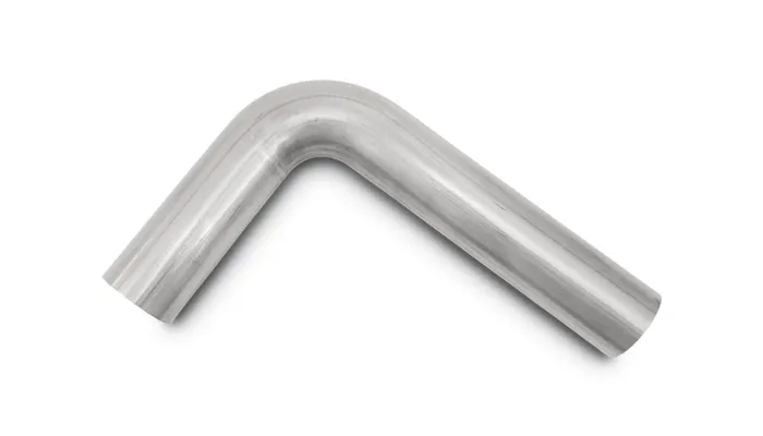 90 Degree Stainless Steel Bend; 2 in. OD; 2.5 in. Centerline Radius; 4 in. Leg Length From Tangent 1; 12 in. Leg Length From Tangent 2; product image