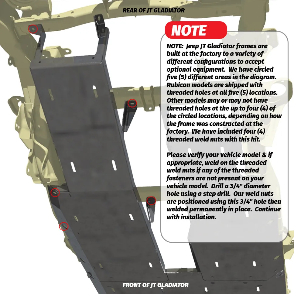 Motobilt Skid Plate System - Bare Steel - JT 3.6L product image