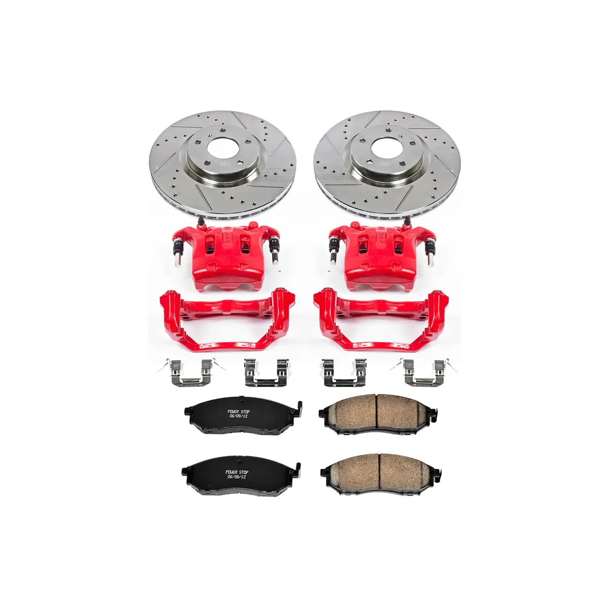 Z23 Evolution Sport Upgrade Kit: Drilled/Slotted Rotors; Carbon-Fiber Ceramic Pads; Powder Coated Calipers product image
