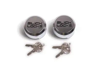 SLICK LOCKS SL-AL-PL 2KA Replacement Aluminum Puck Lock - 2 Pack (Locks Only, Spinner 360 and weather covers sold separately ) Spinners are required for locks.