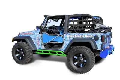 Steinjager Armor 2007-2018 Rock Sliders 2 Door Neon Green