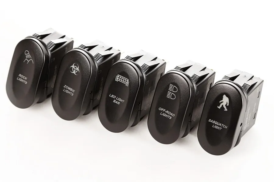 Rugged Ridge Rugged Ridge Etched 2-Position Rocker Switch, Set of 5