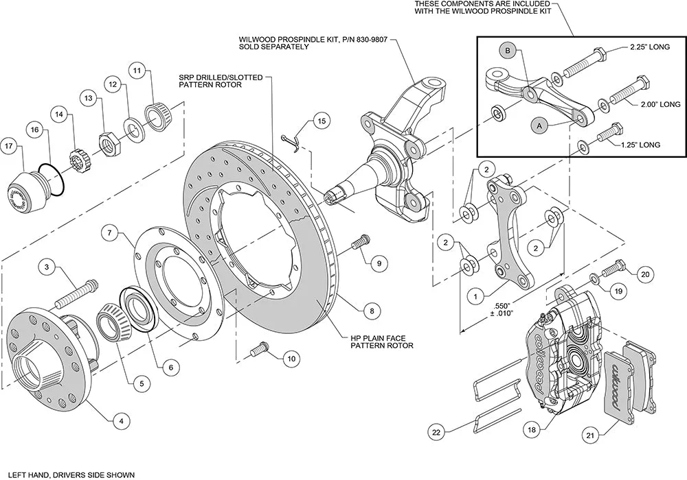 Dynapro Dust-Boot Pro Series Front Brake Kit - 140-13345 product image