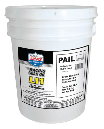 Lucas Oil Products Synthetic L11 Racing Gear Oil/1x1/5 Gallon Pail