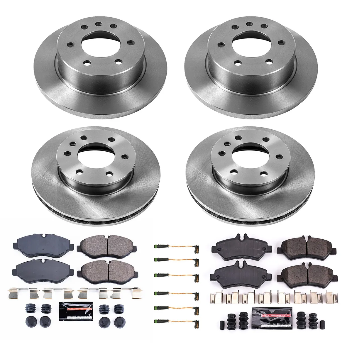 Z23 Evolution Sport Upgrade Kit: Drilled/Slotted Rotors; Carbon-Fiber Ceramic Pads W/Hardware; Pad Sensors product image
