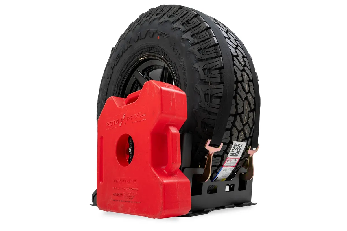 Universal Truck Bed Tire Carrier & Accessory Mountblack product image