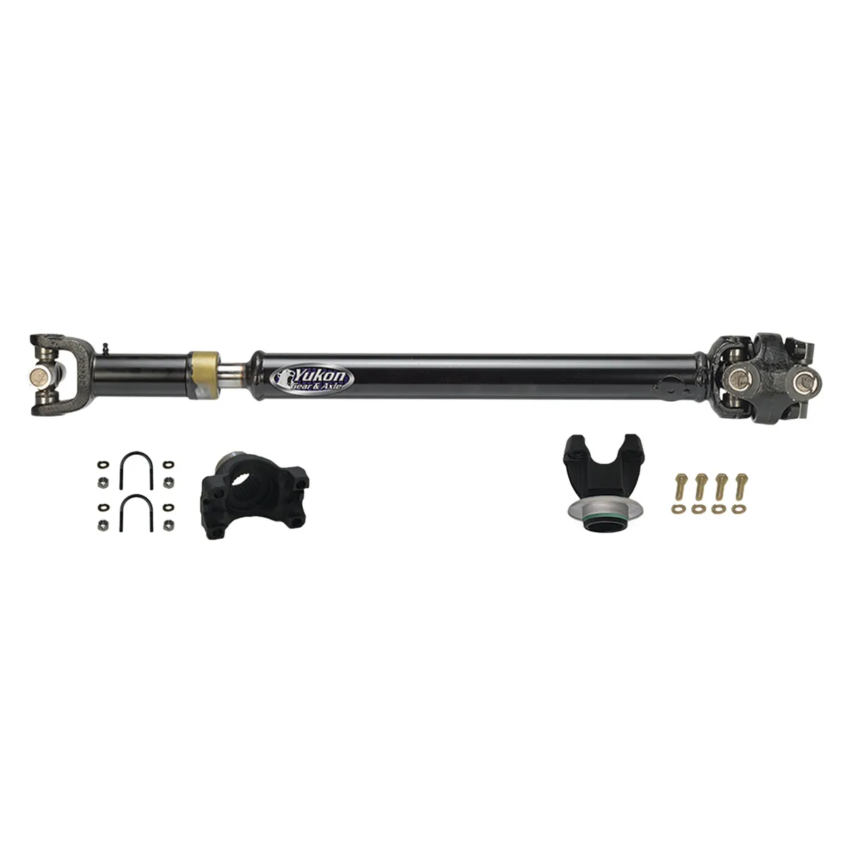 Yukon Heavy Duty Driveshaft for 12-17 JK front. 1310 U/Joint. Fits 2-door and 4-door Rubicon and non-Rubicon. Manual transmission only. Recommended for stock to 4.5" Lifts with up to 35" Tires. product image
