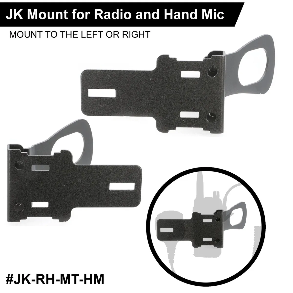 Handheld Radio Grab Bar Mount For Jeep JK Jku/Jlfits R1/V3/Gmr2/Gmr2 Plus/Rh5r product image