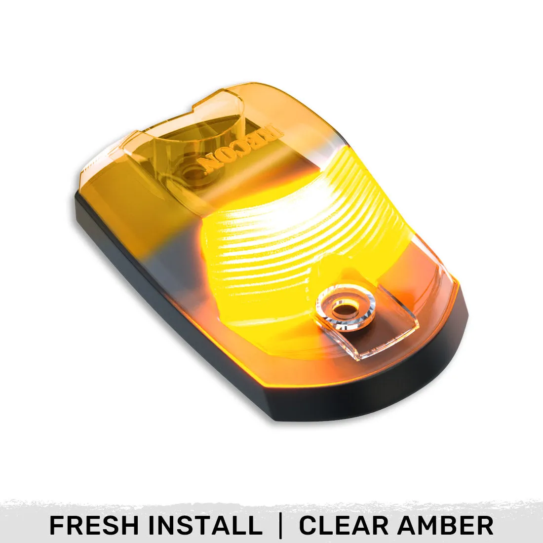Ford 17-23 Superduty 1-Piece Single Cab Light Clear Cab Roof Light Lens with 2-Way Forward Rear Facing Amber ULTRA High-Power LEDs - 1-Piece Single Cab Light ONLY product image