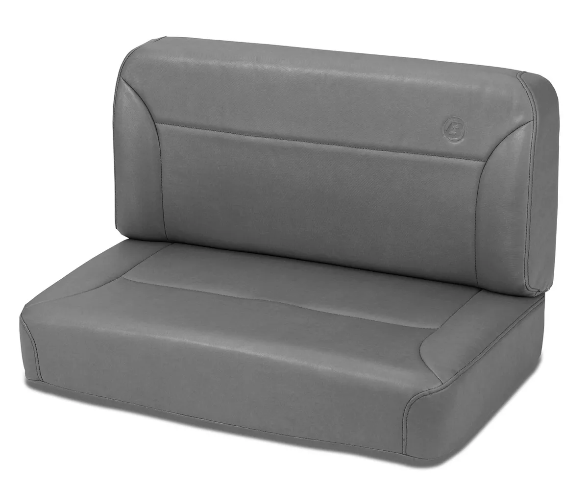 Charcoal/Gray Trailmax II Seats Trailmax II Fixed Bench Seat, Rear, all vinyl Jeep 55-95 CJ5 , CJ7 & Wrangler; product image