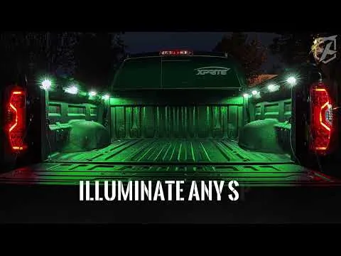 Xprite 8pc Trunk LED Light Pod Set For Car Truck Interior Exterior Ambient Lighting Kit product image