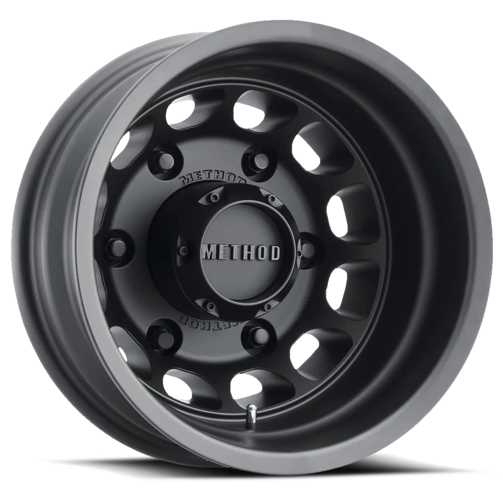 Aluminum Wheels 16x6 MR901 Dually Bolt Pattern 6 On 180 Offset -134 Lip Size 7.32 Matte Black Method product image