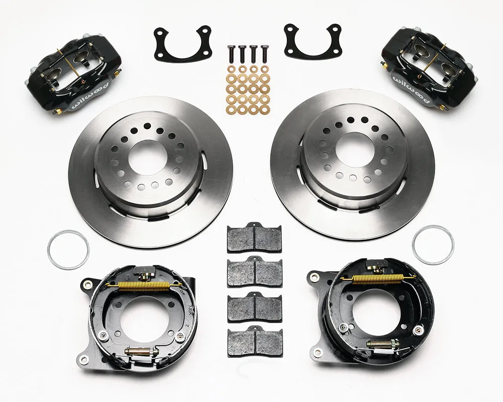 Wilwood Brakes Wilwood FDLI PS Park Brake Kit Drilled Red BOP Axle 2.75in Bearing 2.75 Offset