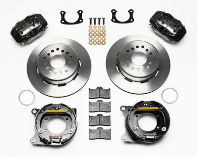 Wilwood Brakes Wilwood FDLI PS Park Brake Kit Drilled Red BOP Axle 2.75in Bearing 2.75 Offset