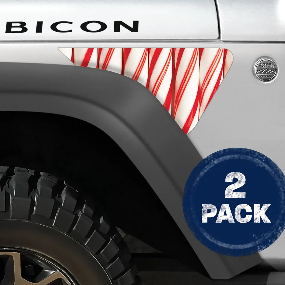 Candy Stripe 2pc Vinyl Fender Decal product image