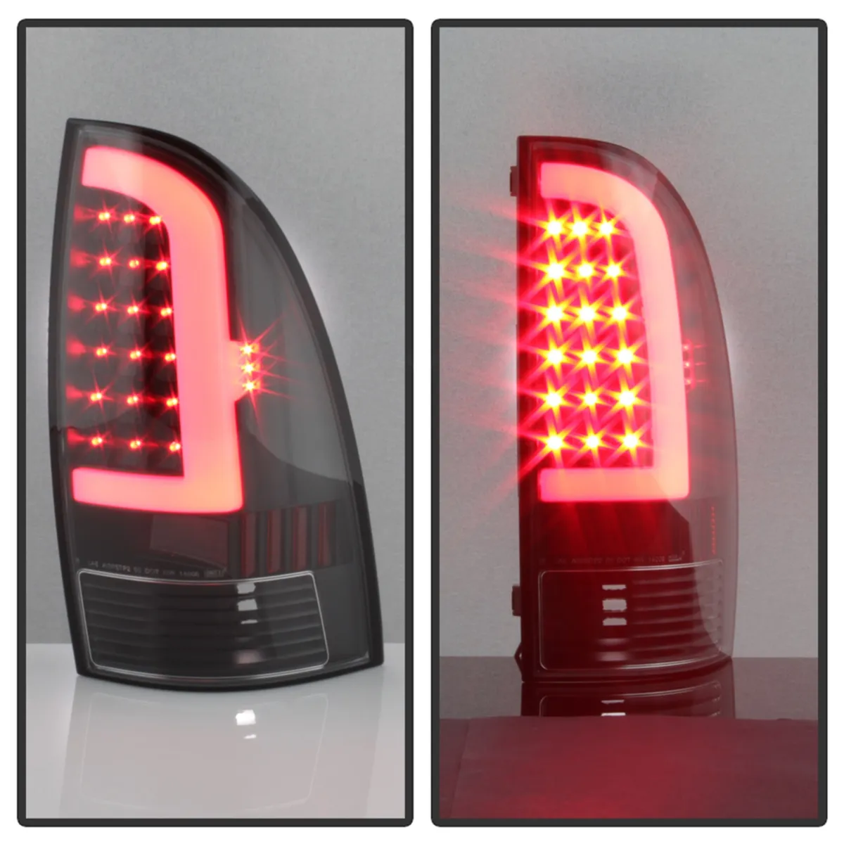 XTune Light Bar LED Tail Lights; Black; Not Compatible w/Factory Equipped LED Tail Lights; product image