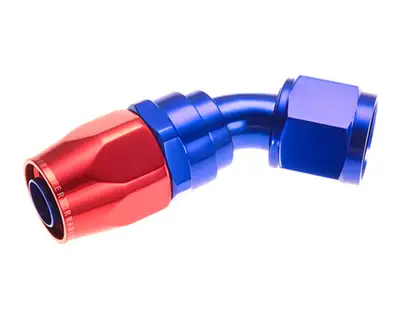 Redhorse Performance 20 AN 45Deg Dble Swivel Hose End Red Blue
