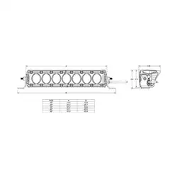 RIGID Industries The Revolve Light Bar is built with a high-grade aluminum alloy; an impact resistant nylon bezel; and is coated with a durable textured powder-coat finish. It features Broad-Spot optics and back-lit trim rings available in amber or white.