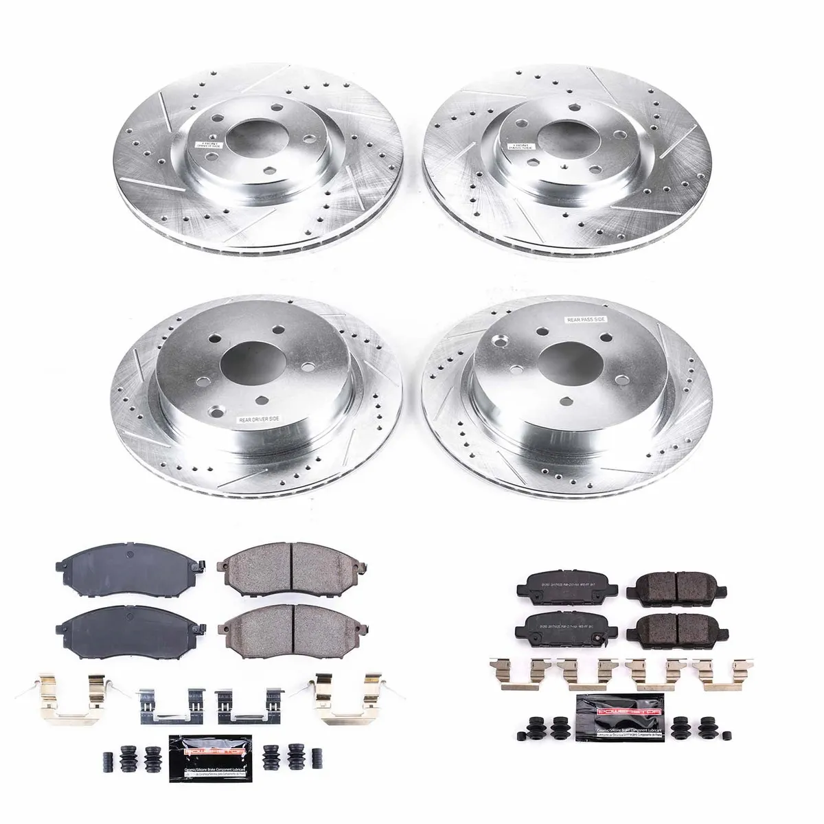 Z23 Evolution Sport Upgrade Kit: Drilled/Slotted Rotors; Carbon-Fiber Ceramic Pads W/Hardware product image