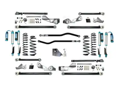 EVO Manufacturing 4.5 Inch Lift Heavy Duty Gas 392 High Clearance Long Arm Jeep Wrangler JL Suspension System ( 4 Door Only ) - Dom Tube / no Shocks / Front / Rear Track Bars