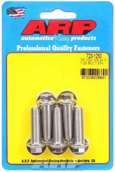 ARP Auto Racing S/S Bolt Kit - 6pt. (5) 3/8-24 x 1.250