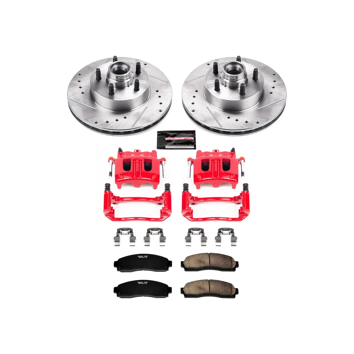 Z23 Evolution Sport Upgrade Kit: Drilled/Slotted Rotors; Carbon-Fiber Ceramic Pads; Powder Coated Calipers product image