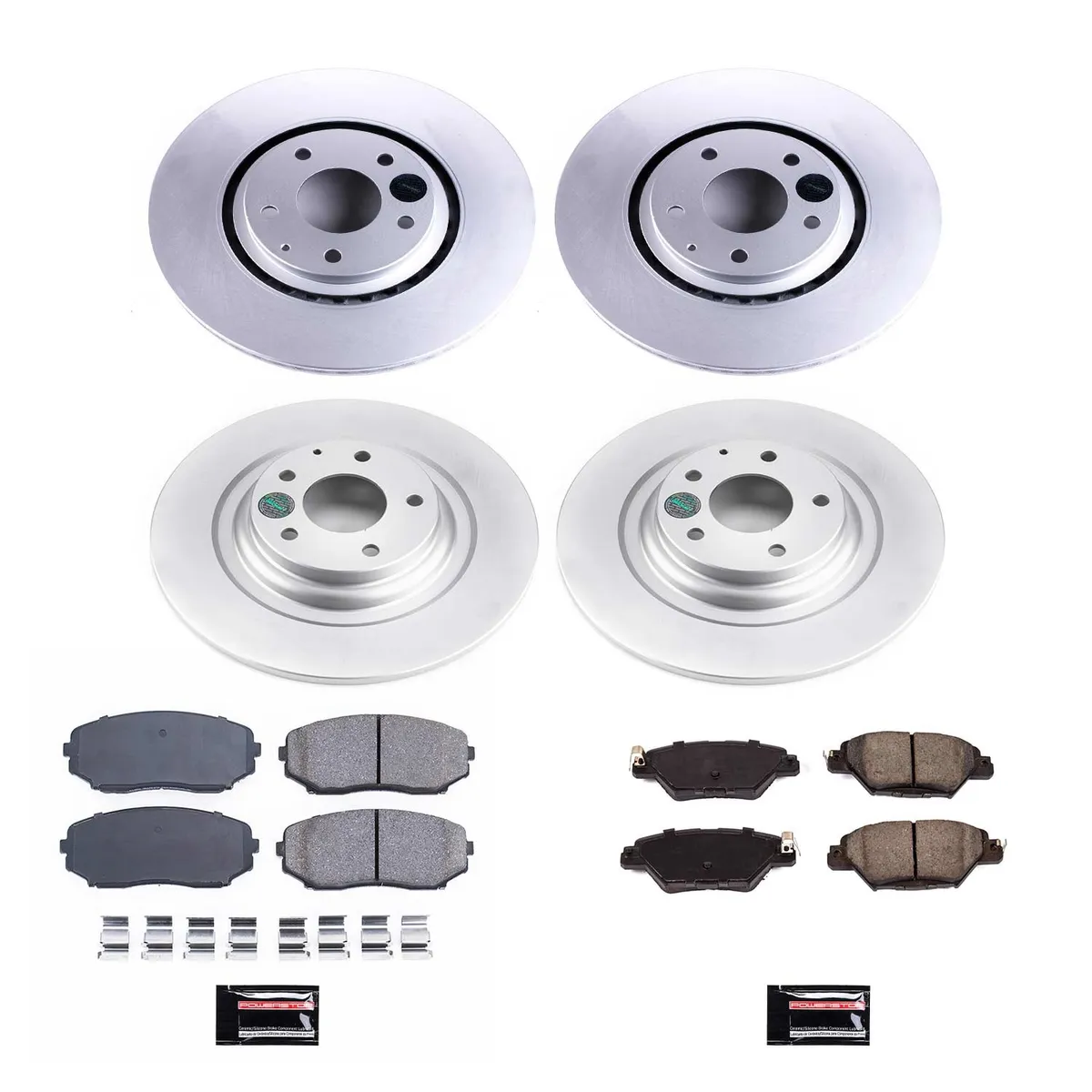 Z17 Geomet Coated Rotor Kit: Genuine Geomet Fully Coated Rotors; Ceramic Pads W/Hardware product image