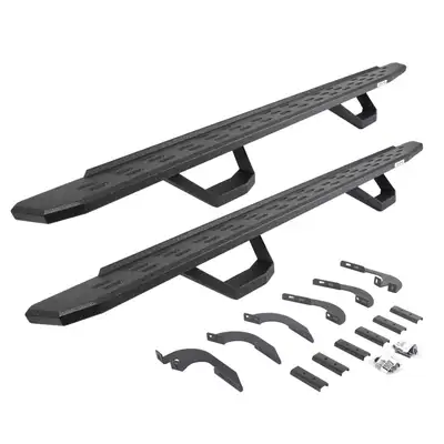 Go Rhino Go Rhino 6964328020T RB30 Running Boards W/Mounting Brackets, 2 Pairs Drop Steps Kit -Double Cab Only