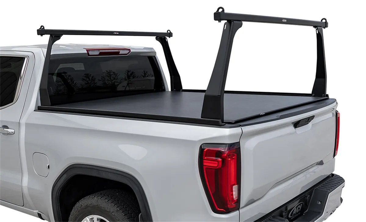 ADARAC™ Aluminum Truck Bed Rack System; Matte Black Finish; Without RamBox Cargo Management System; Single Rail; product image