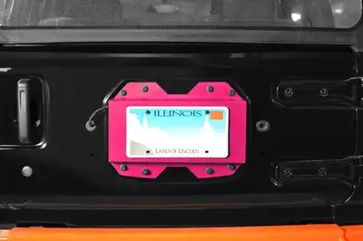 Steinjager Exterior Accessories 2018 to Present License Plate Brackets Hot Pink