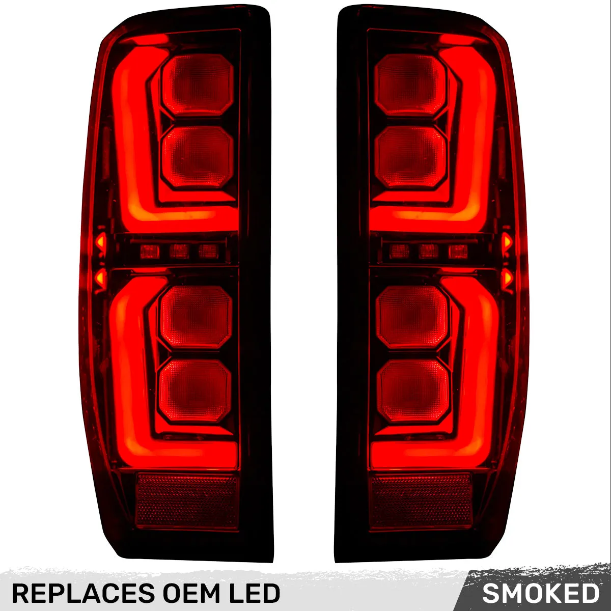 Gmc Sierra 19-20 1500 And 20-21 25003500 Only Fits Single Wheel Body Style Trucks With Factory OEM LED Tail Lights Oled Tail Lights - Smoked Lens product image