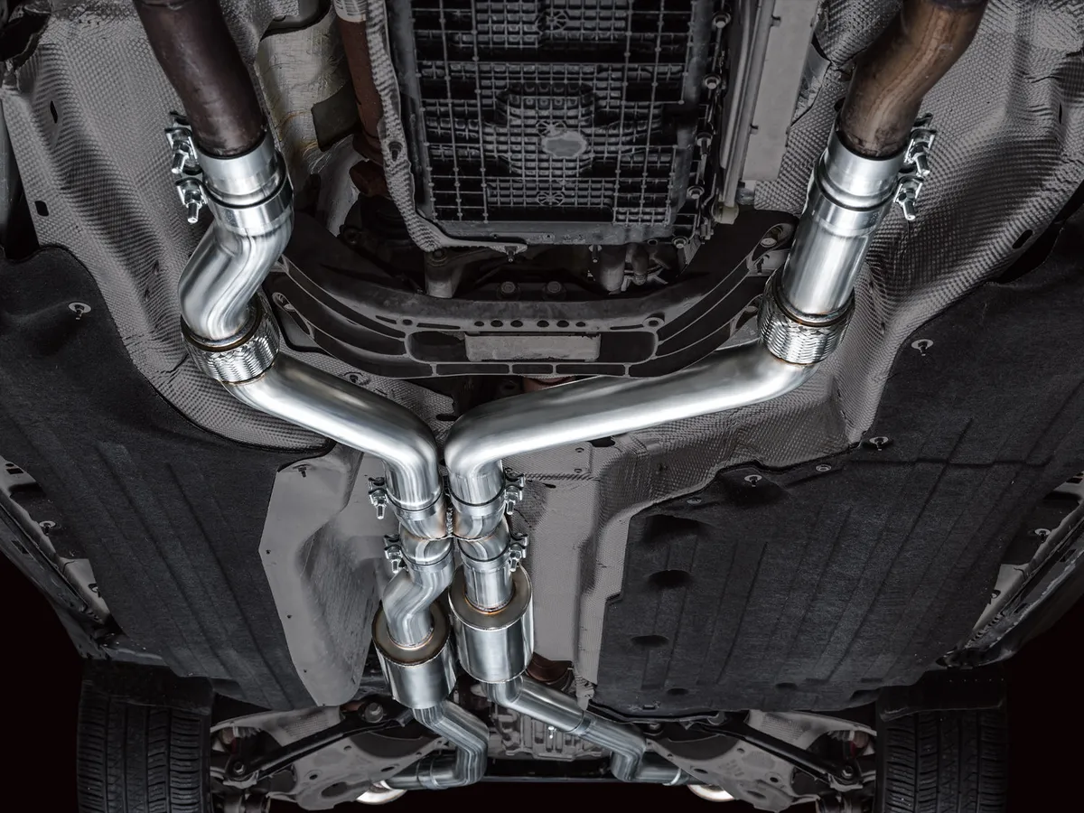 AWE Touring Edition Exhaust for Ford Explorer ST - Chrome Silver Tips product image