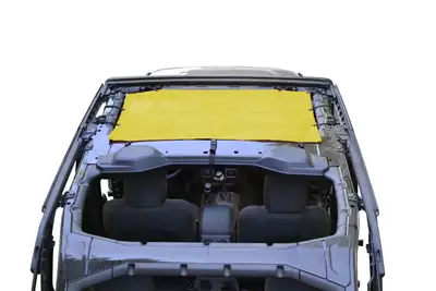 Steinjager Tops and Covers 2018 to Present Fabric Teddy Front Seats only Yellow